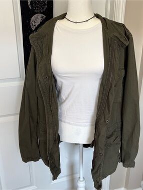 GAP Olive Green Military Field Jacket with Hood